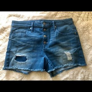 Missimo high rise denim shorts